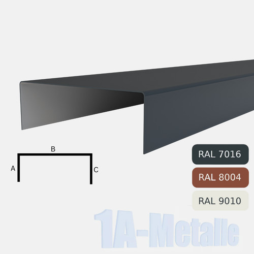 Profil aluminium 8mm - u-profil, 2m